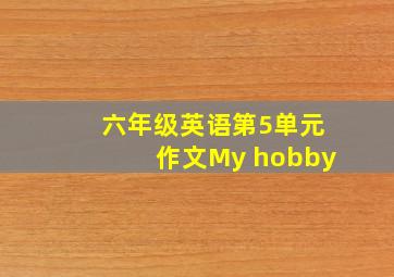 六年级英语第5单元作文My hobby